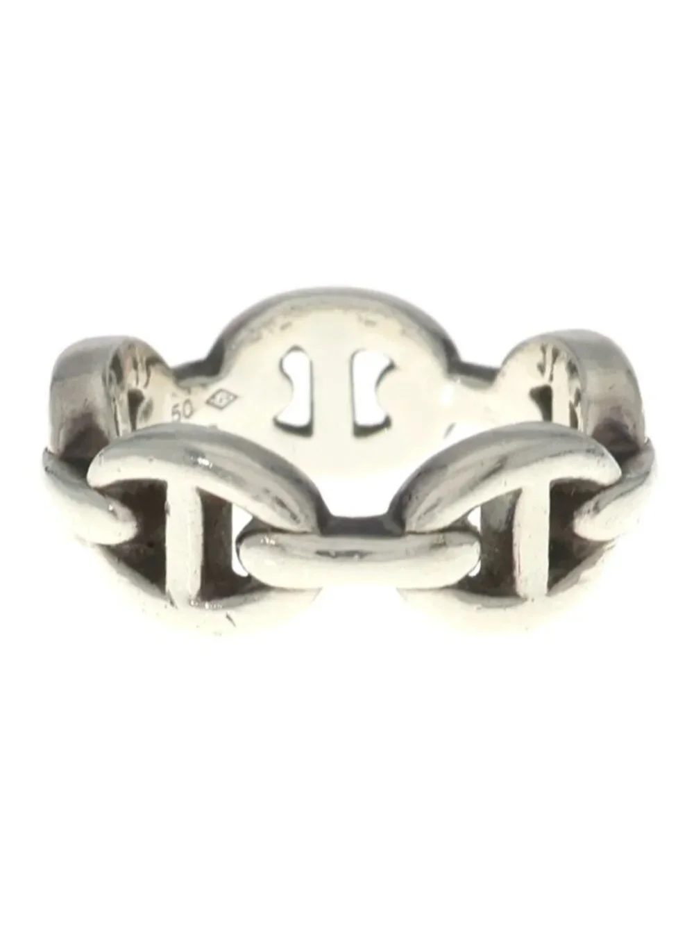 Hermes Chaine D'Ancre Enchainee PM Ring Silver